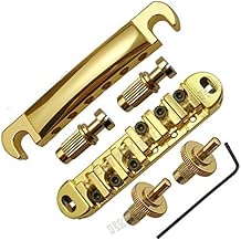 Abr-1 Style Tune-o-matic Bridge Tailpiece Gold for Gibson Les Paul Gear Replacement (Gold) - coolthings.us