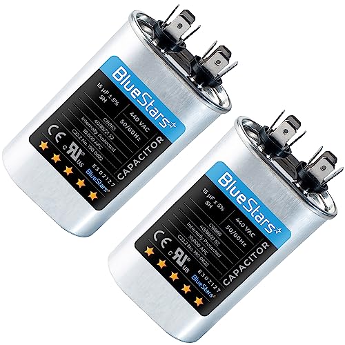BlueStars 15 uF Oval Run Capacitor Pack of 2