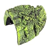 Cueva de OcultacióN de Peces, Cueva de Resina de Piel de Tortuga, Tortuga Reptil Peregrino Casa Escondite HáBitat Refugio Adorno de DecoracióN p;ara Acuarios, Tanques, Estanques, etc(DB-025C grande)
