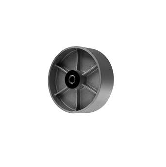 SY America 6" Heavy Duty Steel Cast Iron Caster Wheel with Rolling Bearing & Steel Bushing Extra Width 2 inches 1200 lbs Total Capacity 6 inches Pack of 1