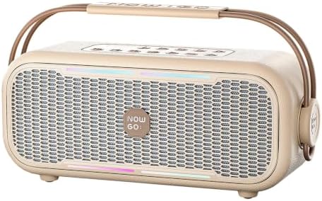 NOWGO C2 60 W Taşınabilir RGB Bluetooth Hoparlör IPX4 Parti Speaker Bej — Amazon ürün görseli