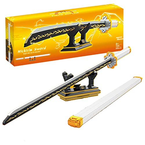 Demon Slayer Sword Model Building Block, 956 Teile Anime Samurai Ninja Sword Mit Schwertständer Schwertscheide Baustein Modell, Kompatibel Lego Magic Knife DK1506 Cover