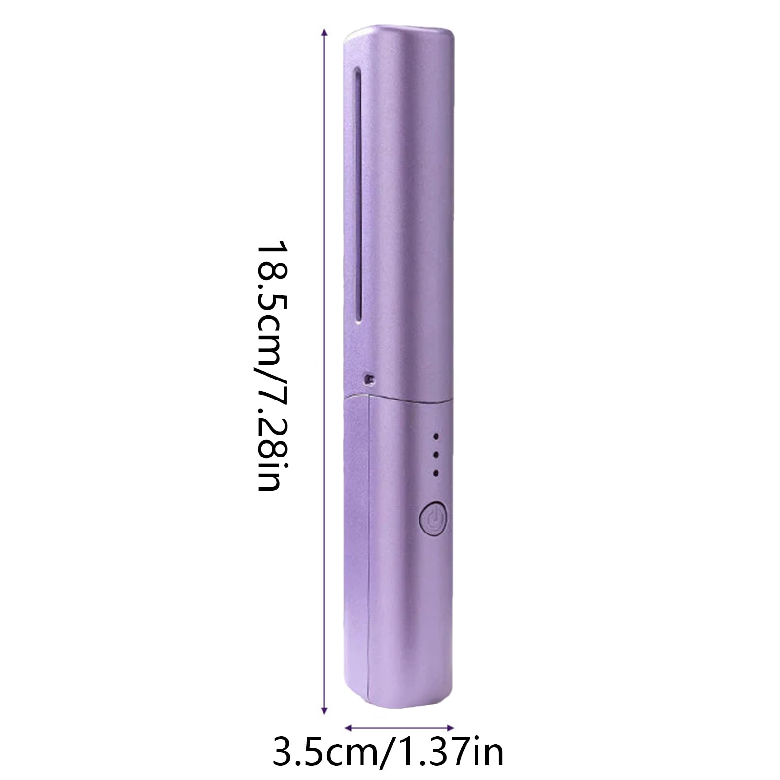 Cepillo alisador de cabello, mini alisador de cabello recargable, con 3 temperaturas, cepillo alisador de cabello portátil, calefacción antiquemaduras, ligero y mini para viajes (morado)