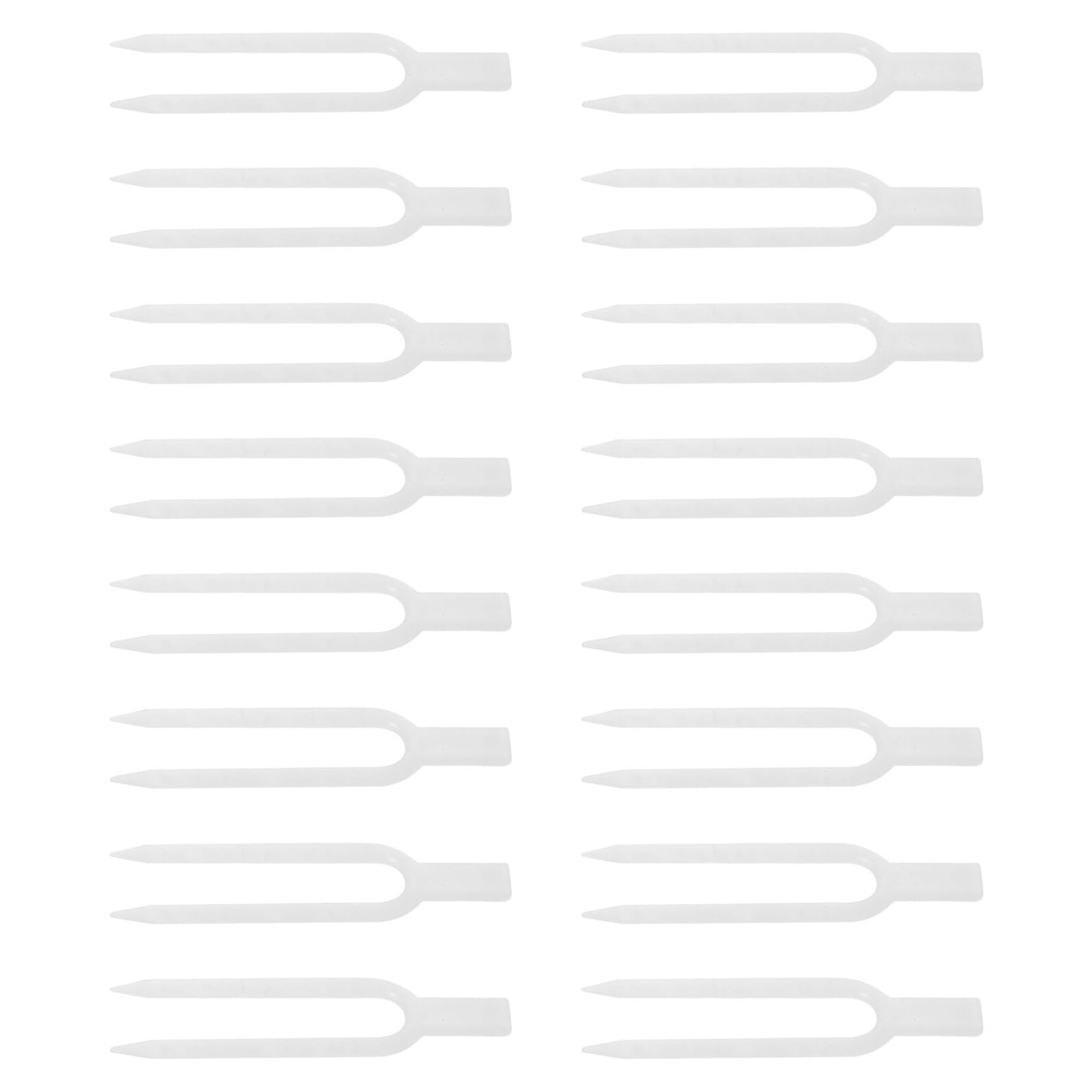 Hohopeti Fourche de Fixation pour Fraisiers 5 CM Transparente Lot de Tuteurs en Plastique à Double Pointe Accessoires de Jardinage pour Plantes D’Intérieur et Serrage Outils de Support