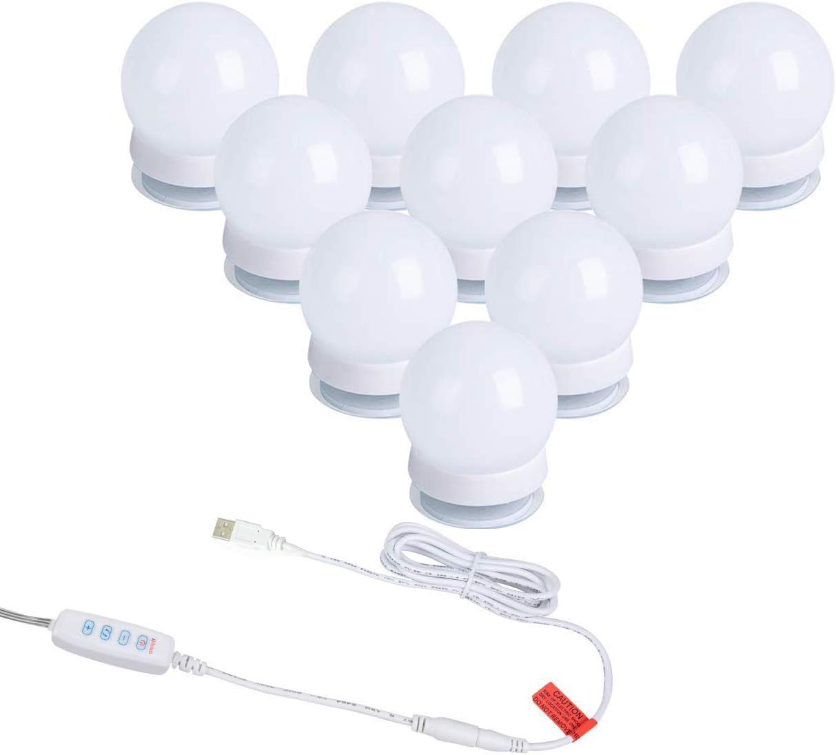 Hollywood Style LED Vanity Mirror Lights Kit with 10 Dimmable Light