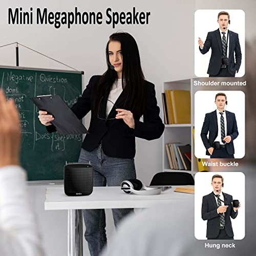 Wireless Voice Amplifier Teachers,Shidu Portable Pa System Megaphone Speaker With Microphone Headset,18Watts/300 Yard Range/ Bluetooth5.0/Work Of 7 Hrs,For Teaching, Coach And Instructors, Conferences #TOP2