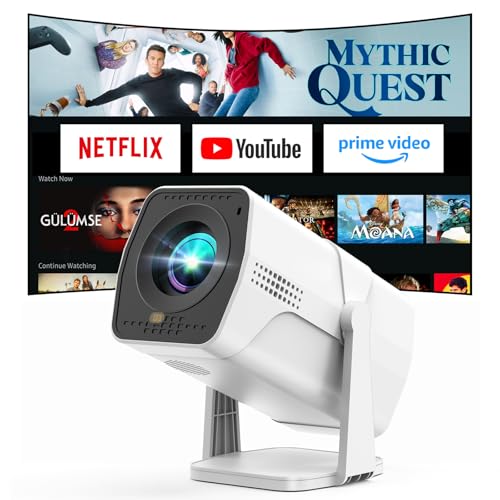 Beamer Kompatibel mit Netflix, Mini Smart Projektor mit WiFi...