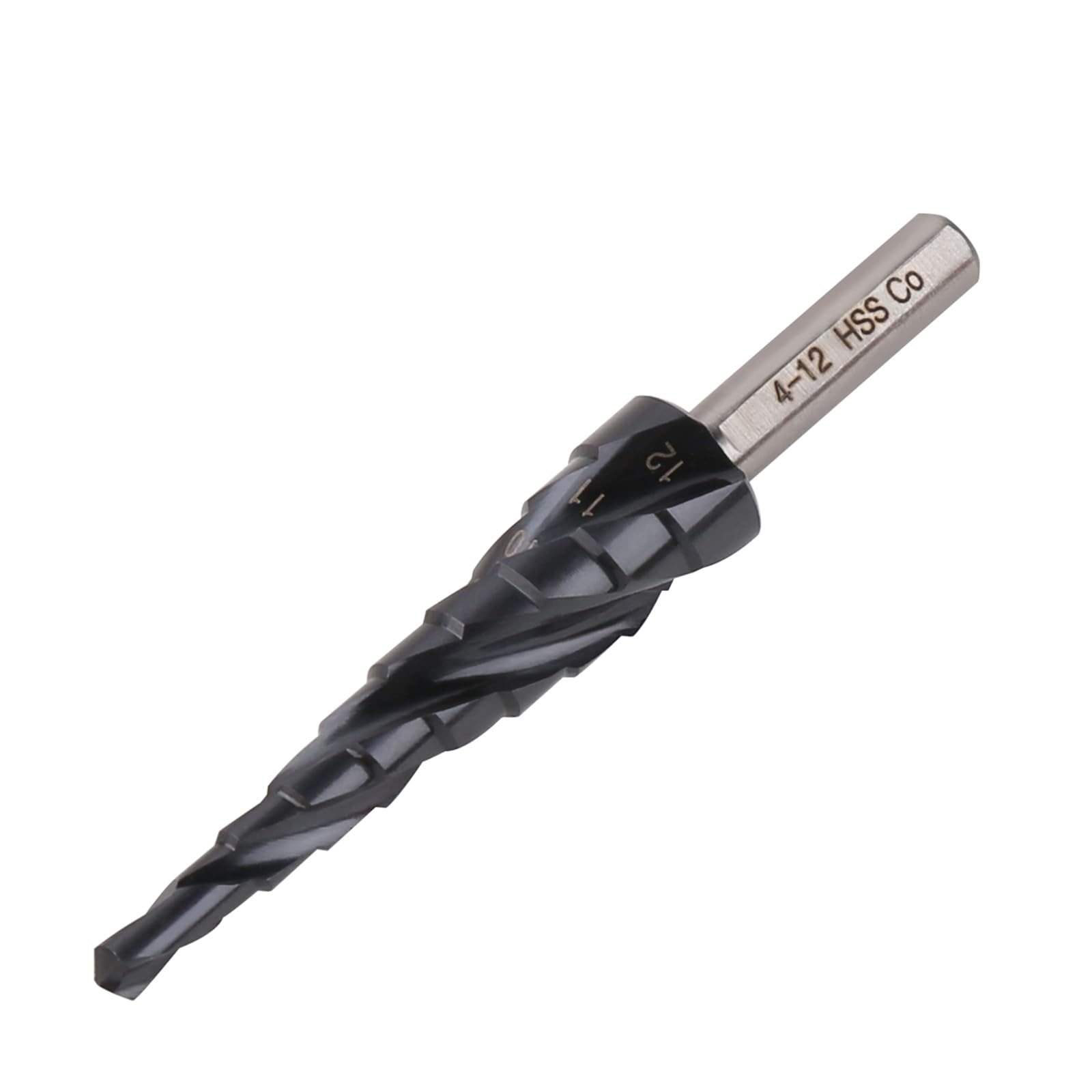 Vearter 4-12mm Cobalt Step Drill Bit for Metal M35 HSS 9 Steps Cone Cutter