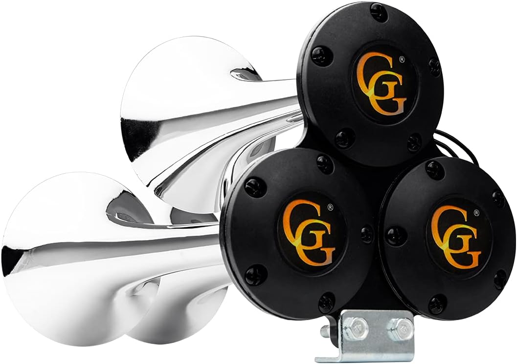 GG Grand General 69988 Chrome Little General 3 Trumpets Air Horn