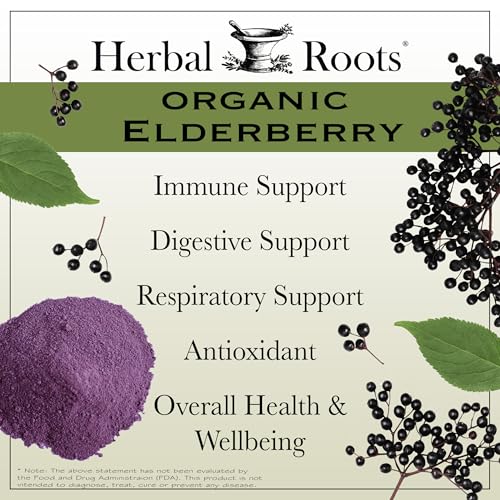 Herbal Roots Organic Black Elderberry Capsules