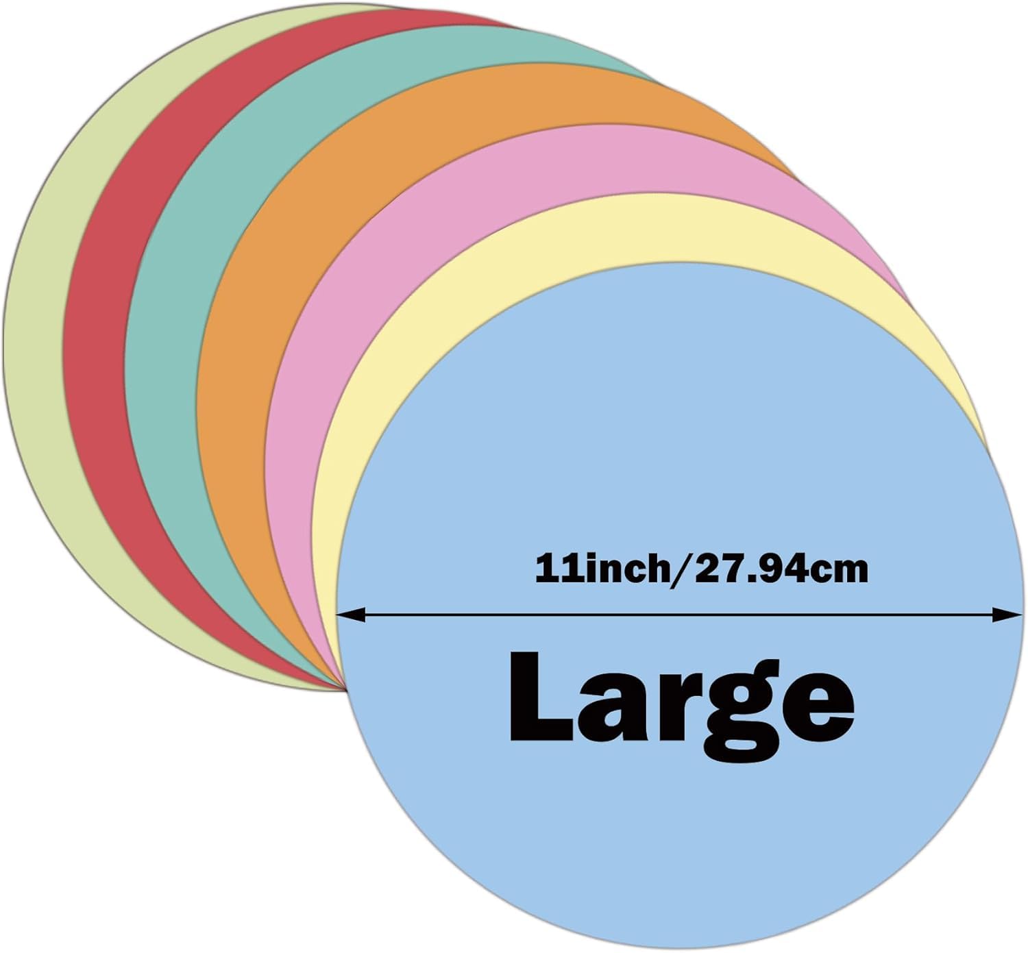 280mm Large Dry Erase Round Colored Dots Sticker 8 Pcs Color Coding Labels Removable Whiteboard Wall Decals of Interactive Learning Table Organizer Stickers Student Desk Accessories Office Planning