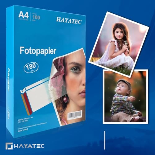 100 Blatt Fotopapier A4 Matt Tintenstrahldrucker 180g/m² Fotopapier Fotokarten Photokarten Sofort Trocken Hochweiß Fotoblätter
