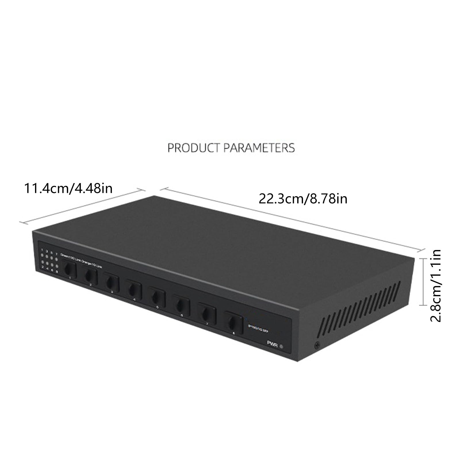Commutazione di rete in fibra Ethernet non gestita a 8 porte 10Gbps