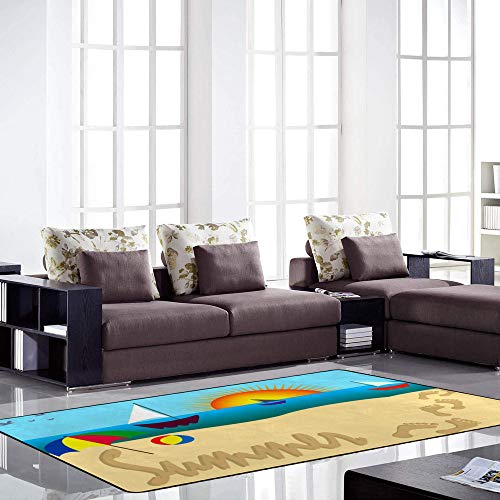 Tapis d'intérieur moderne 63X48Inch en polyester salon - 4