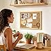 JEFURE 2 Pcs Cork Board, 17.7''x13.3'' Bulletin Board, Wooden Framed Corkboards for Wall, Small Cork Board, Vision Board Supplies, Prayer Board, Picture Board for Photos, Office, Home Decor, School