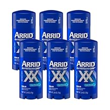 Arrid XX Extra Extra Dry Solid Antiperspirant Deodorant, Cool Shower, 2.6 oz. Pack of 6