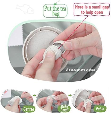 BigNoseDeer Cat Tea Cup Cute Mug Glass Pot with Fish Infuser for Loose Leaf Tea (Pink 8oz) - Image 3