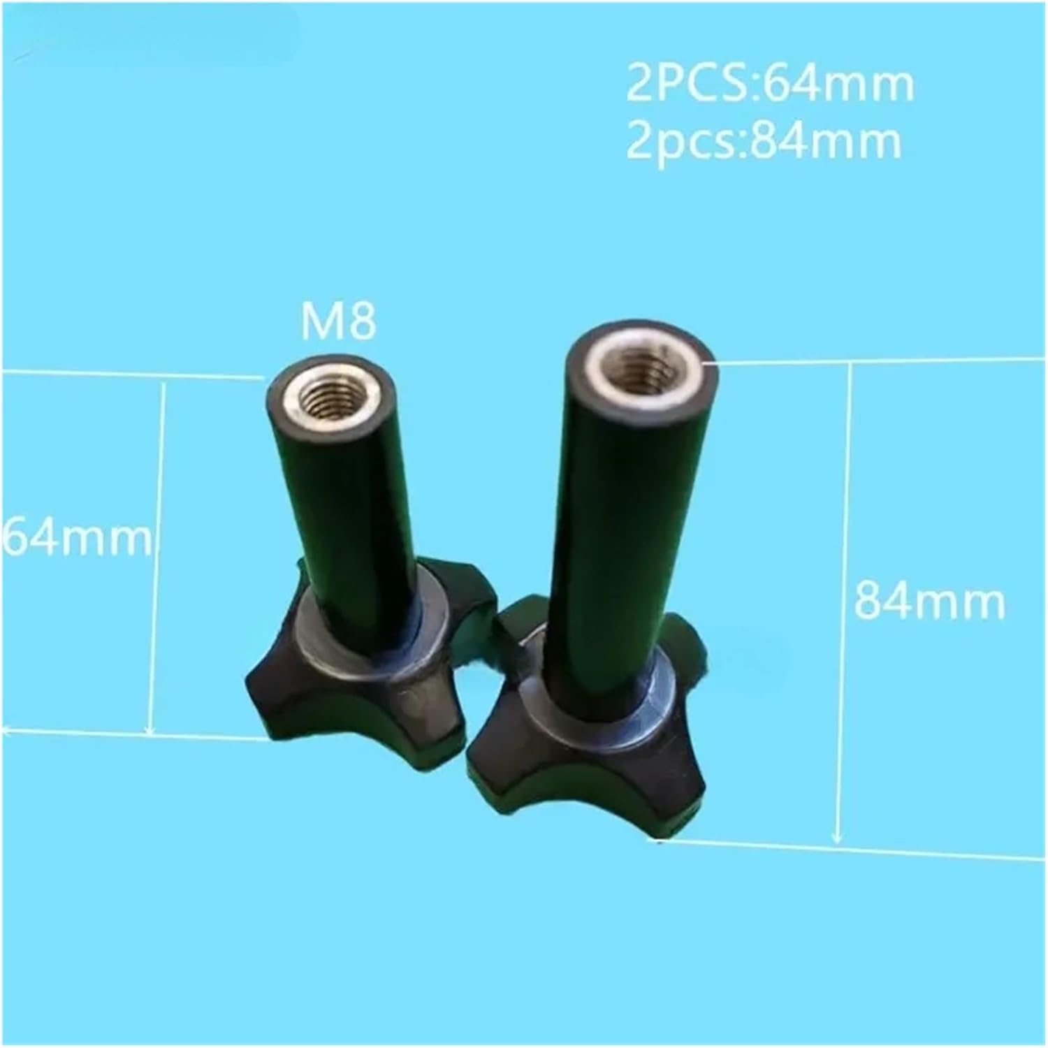 M8 Plastic Screw Nuts Black Color Spare Part Of Soft Ice Cream Machine Accessories 2 Short + 2 Long ，Compatible For VEVOR