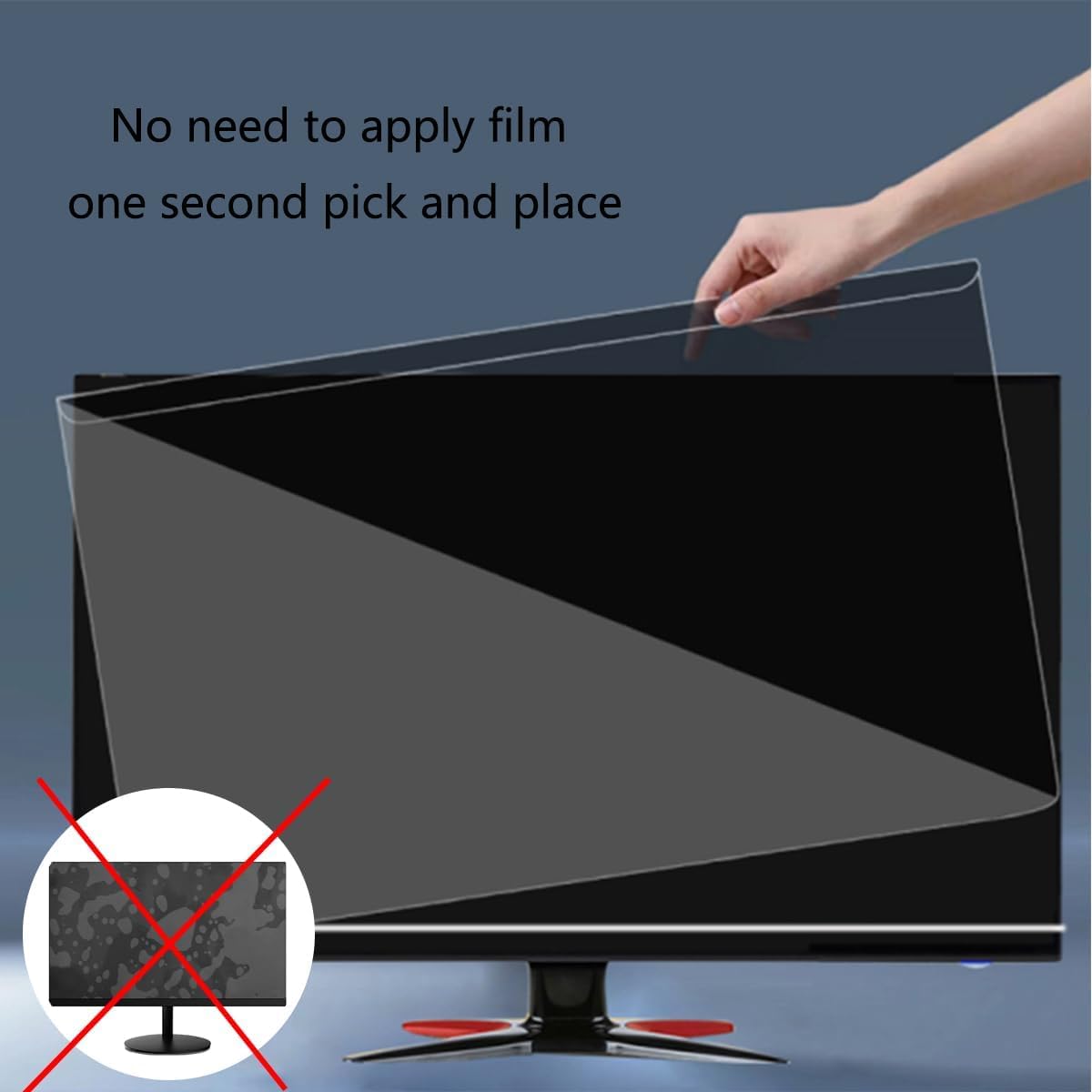 TBLOTYD Laptop Privacy Screen, Hanging Privacy Film, Blue Light Blocker Computer Screen Cover for 24 Inch,24