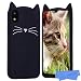 Produktbild HopMore Kompatibel mit Samsung Galaxy A10 Silikon Hülle 3D Kawaii Kätzchen Tier Muster Stoßfest Galaxy A10 Handyhülle Schutzhülle Dünn Slim Case Cover - Schwarze Katze