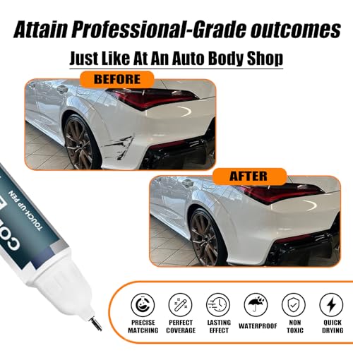 Image of Platinum White Pearl(NH-883P) Touch Up Paint Compatible with Acura, Car Paint Pen Scratch Repair Two-In-One Touch Up Paint, Premium Car Scratch Remover for Deep Scratches