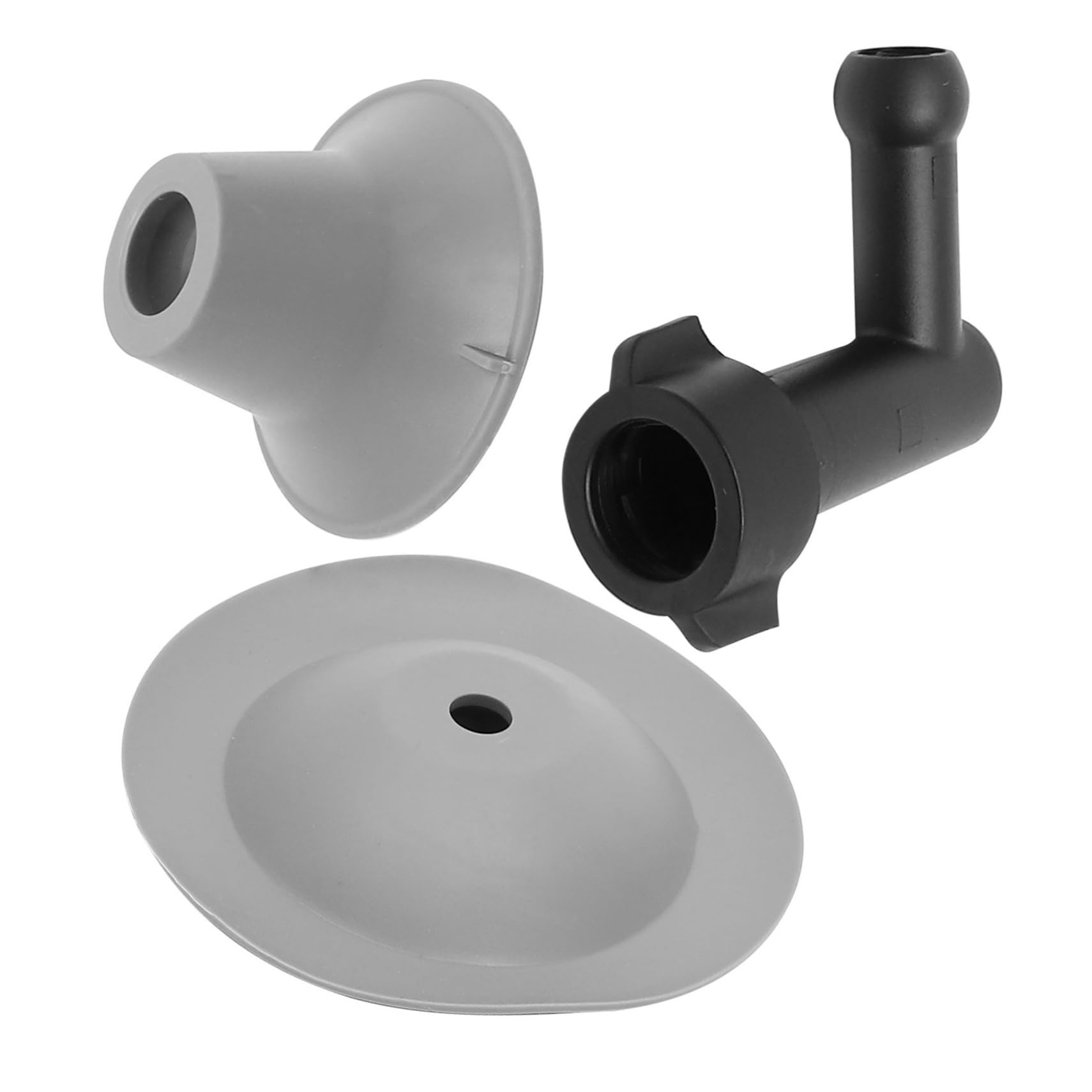 Piston de Toilette Flexible Blanc Tête Rotative pour Déboucher