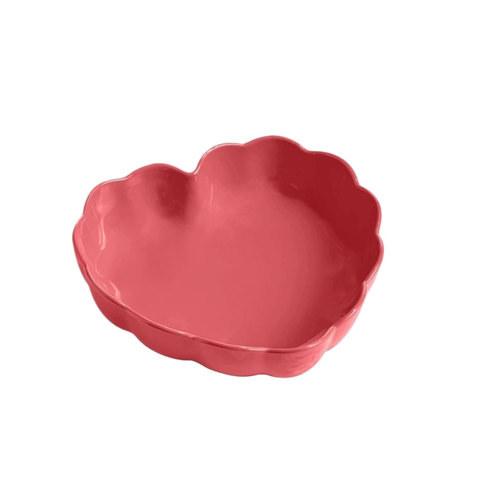 Cocotte Plat de cuisson en céramique forme pétale cœur Cuisine(Pink)