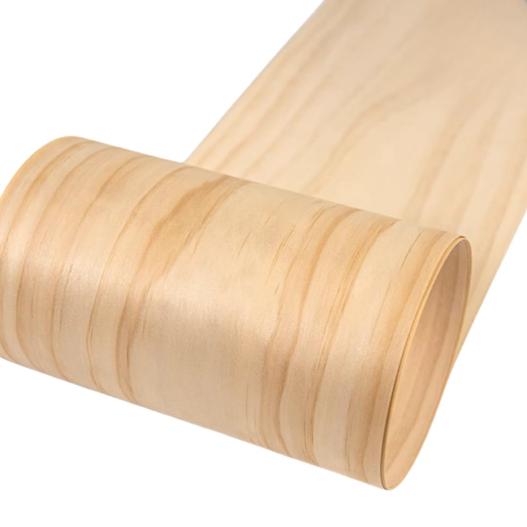 Impiallacciatura Naturale 0.2mm Impiallacciatura Legno Pino Naturale Nuova Zelanda - 2.5x0.23m, Spessore 0.2mm, Per Mobili Fai Da Te Impiallacciatura Per Mobili