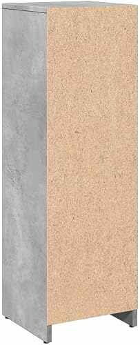 vidaXL Bathroom Cabinet Concrete Grey 30x30x95 cm Engineered Wood - 8