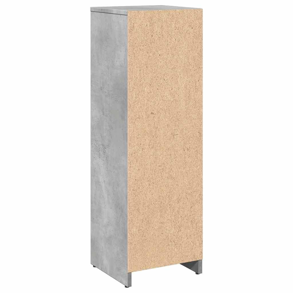 Armario de baño gris hormigón 30 x 30 x 95 cm, material de madera, independiente, material robusto, mucho espacio de almacenamiento, fácil de limpiar, ideal para almacenamiento de baño