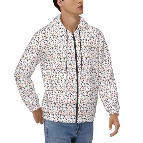 Sweat à capuche décontracté homme imprimé nains Noël sweat-shirt hiver