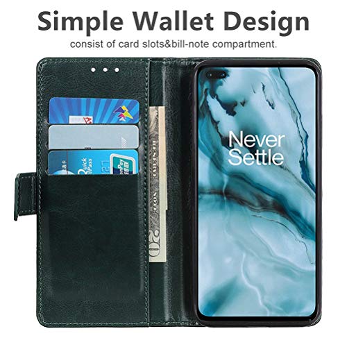 UKDANDANWEI Capa OnePlus Nord, capa flip elegante de couro PU com compartimentos para cartão, fecho