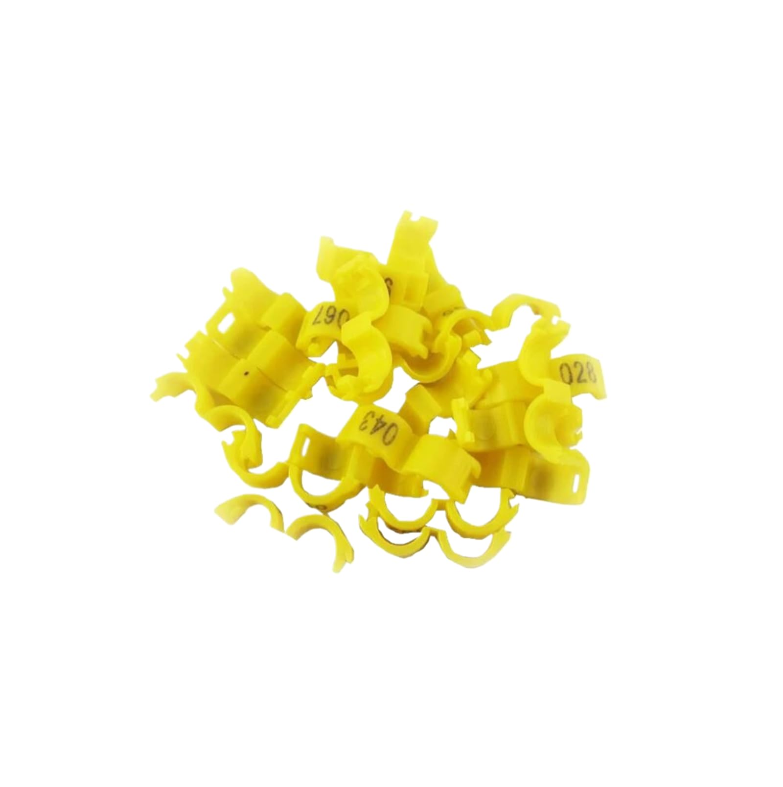 30 Pcs Inner 2.7/ 3/4/4.5/5Mm Canary Clip Ring Bird Pigeon Parrot Leg Rings Small Birds Foot Rings With Number Bird Clip Ring,Yellow,5mm
