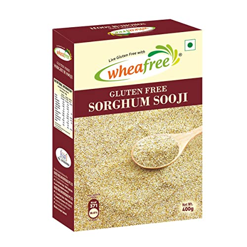 Image of Wheafree Gluten Free Sorghum Sooji (Pack of 2 x 400g Each) | Rich in Vitamins, Iron, Minerals & Micronutrients | Rich in Fiber and Protein | Diabetic Friendly