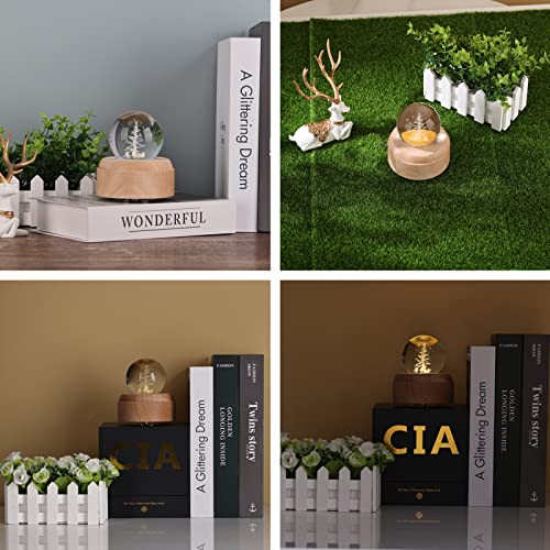 Crystal Ball 3D Music Box, With Led Night Light, Rotating Base, Crystal Night Light Suitable For Christmas, Thanksgiving, Birthdays, Valentines, Boys And Girls' Home Decoration Gift (Christmas Tree) #TOP3