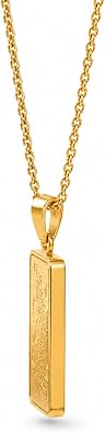 24K Gold Pendant Necklace for Men and Women - Polished Yellow Gold Jewelry Pendant - Elegant Gift for Everyday Wear, Green Gift Box Included- 1 OZ