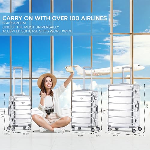 Valise Flight Knight rigide et légère équipée de 8 roues de spinner - 2