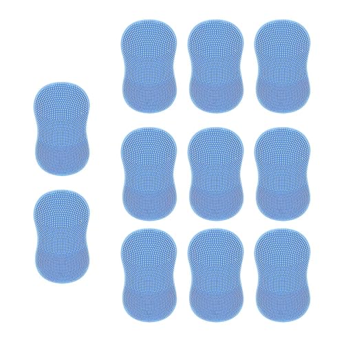 Cepillo de fregado facial,Manual del exfoliante facial - 10 piezas de silicona cepillo facial con mango de dedo para limpieza profunda,Mango ergonómico Mujeres Hombres Exfoliante facial para masajear