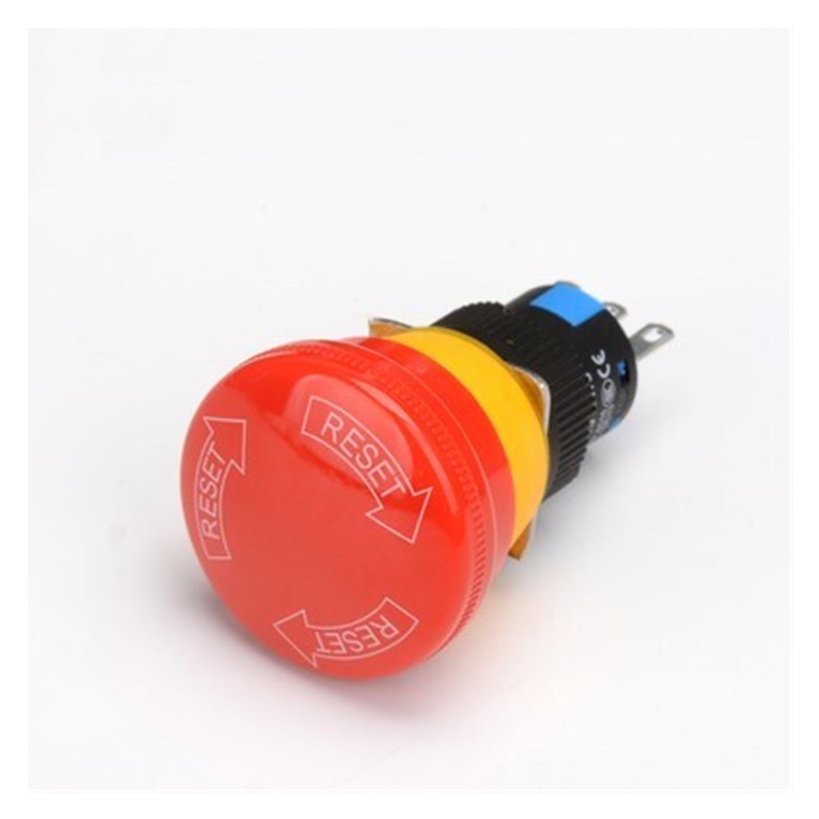 Bouton d'arrêt d'urgence 16mm avec mécanisme de verrouillage fiable et grande tête rouge