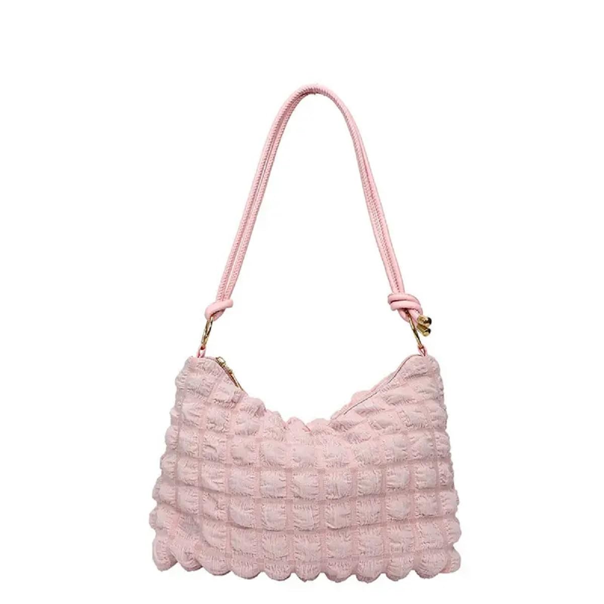 Aakarit Women’s Bubble Shoulder Cloud Puffer Tote Handbag - Chic Quilted Pink Purse for Casual | Multicolor