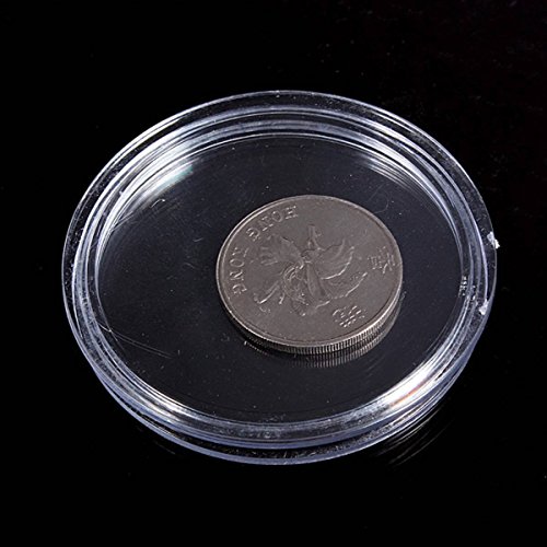 10 cápsulas transparentes redondas para monedas 26 mm miniatura 4