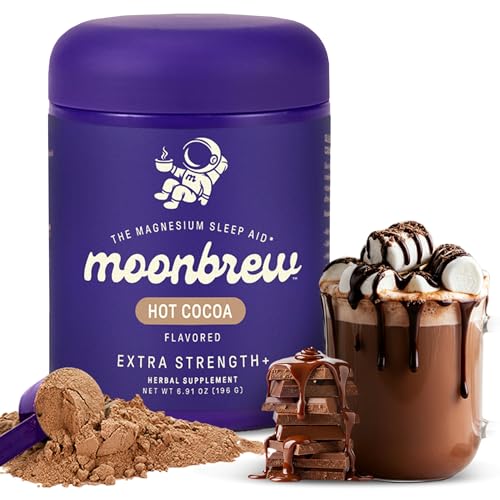 MoonBrew Magnesium Hot Cocoa Sleep Aid - Sugar-Free Drink Mix - XT Strength