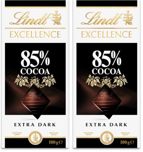 Image of Lindt 85% Cocoa Dark Chocolate, 100 Gram (Pack of 2)