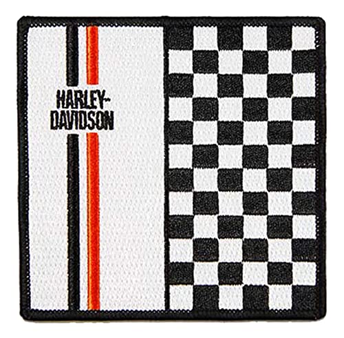 Harley-Davidson 4 in. Embroidered Bold Checkered H-D Emblem Sew-On Patch