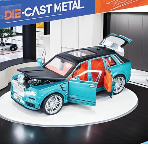 Image of 1:24 New Rolls Royce Cullinan Toy Car Diecast Metal Pull Back Car - 6 Openable Doors with Sound & Light | Luxury Toy Car & Gift for Kids 【Colors as Per Stock】