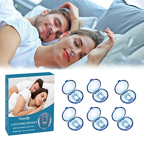 Anti Snore Devices, 6 PCS Magnetic Anti Snore Nose Clip, Nasal Dilators Snore Stopper Snoring Relief for Men/Women Comfortable Sleep Better Breathing