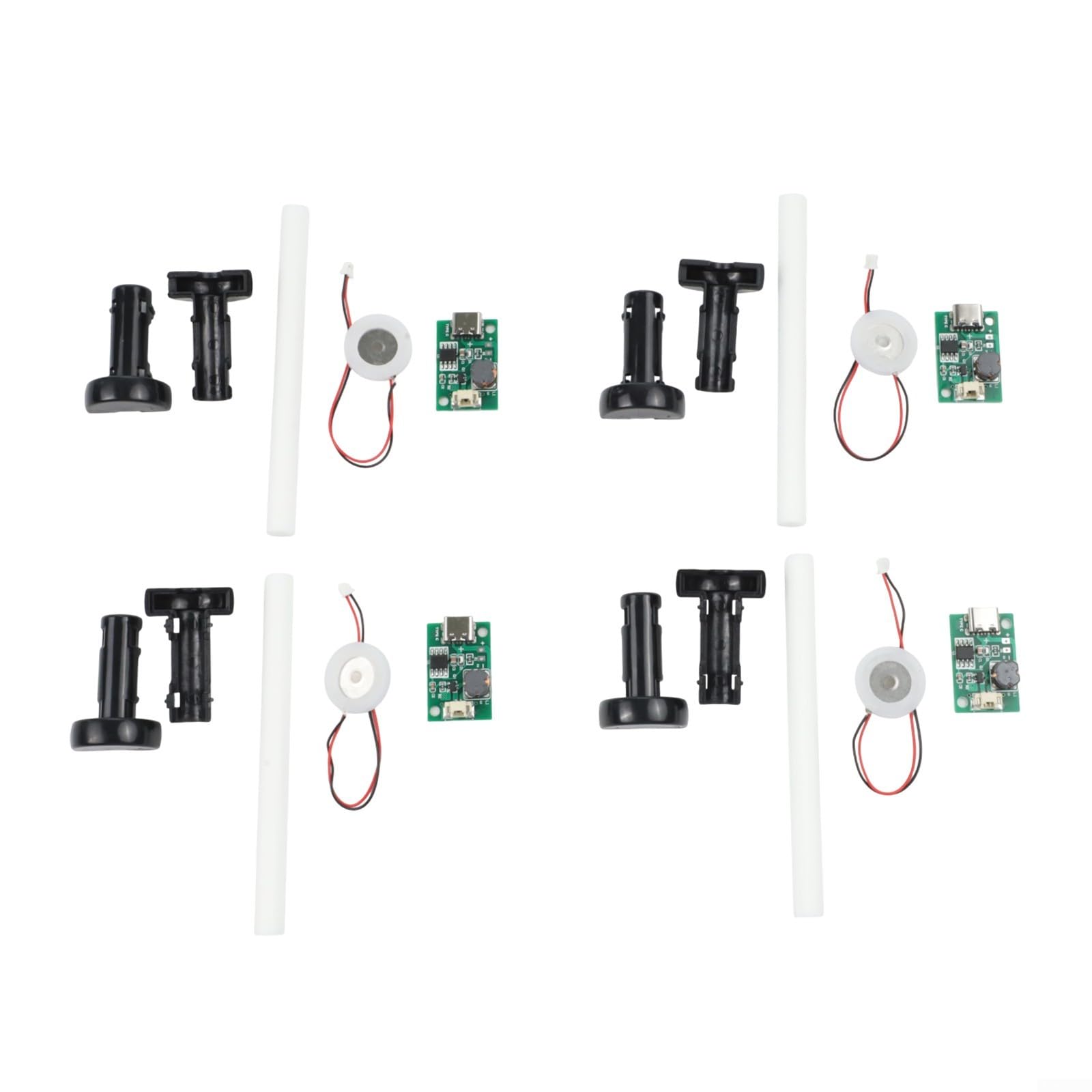 Typ-C Luftbefeuchter-Modul, 4 Stück, USB-Nebelhersteller mit DC 5 V Zerstäuberplatine, Hochfrequenz-Nebel für DIY-Inkubator, FR4-Leiterplatten-Luftbefeuchter, kontinuierlich