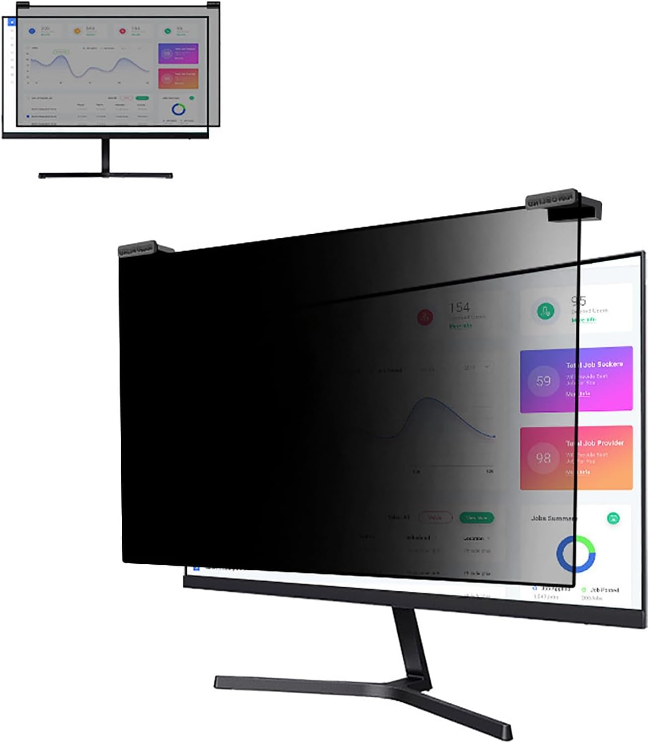 Computer Privacy Screen Filter, Hanging Computer Screen
