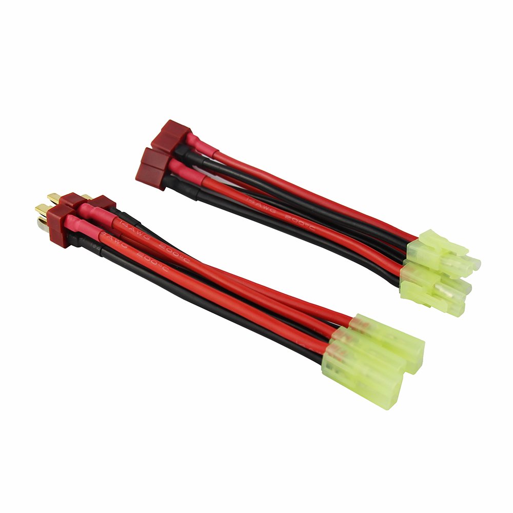 OliYin 3pairs Compatible with Mini Tamiya to T Plug T-Plug Male Female 14awg 3.93inch Soft Silicone Wire Switch Cable Connector(Pack of 3)