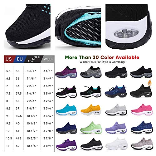 Image of Slow Man Women's Walking Shoes Sock Sneakers - Mesh Slip On Air Cushion Lady Girls Modern Jazz Dance Easy Shoes Platform Loafers